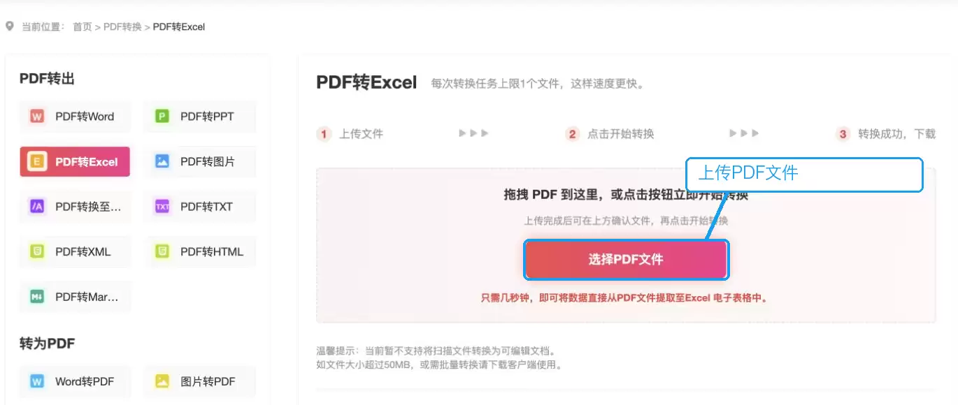 上传PDF