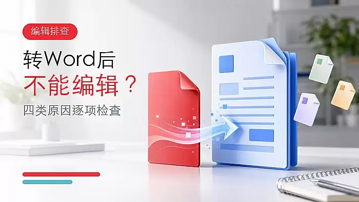 PDF转Word后不能编辑怎么办？PDF转Word后如何变成可编辑文档？