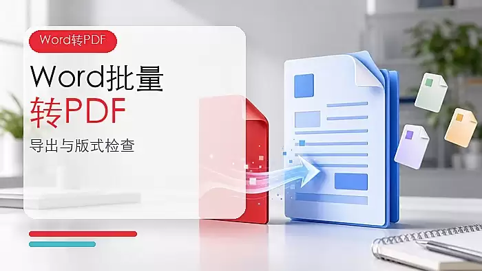 Word怎么批量转换成PDF?批量导出与版式检查指南