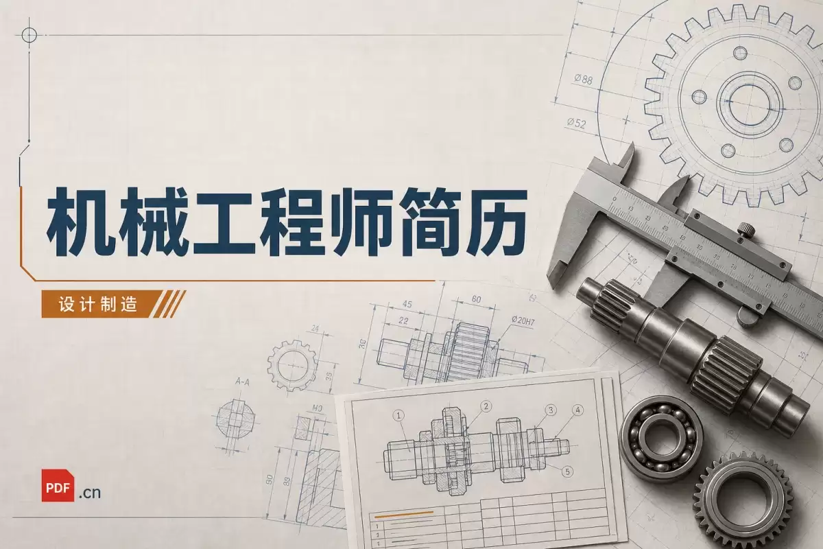 机械工程师简历 机械设计制造岗位求职参考