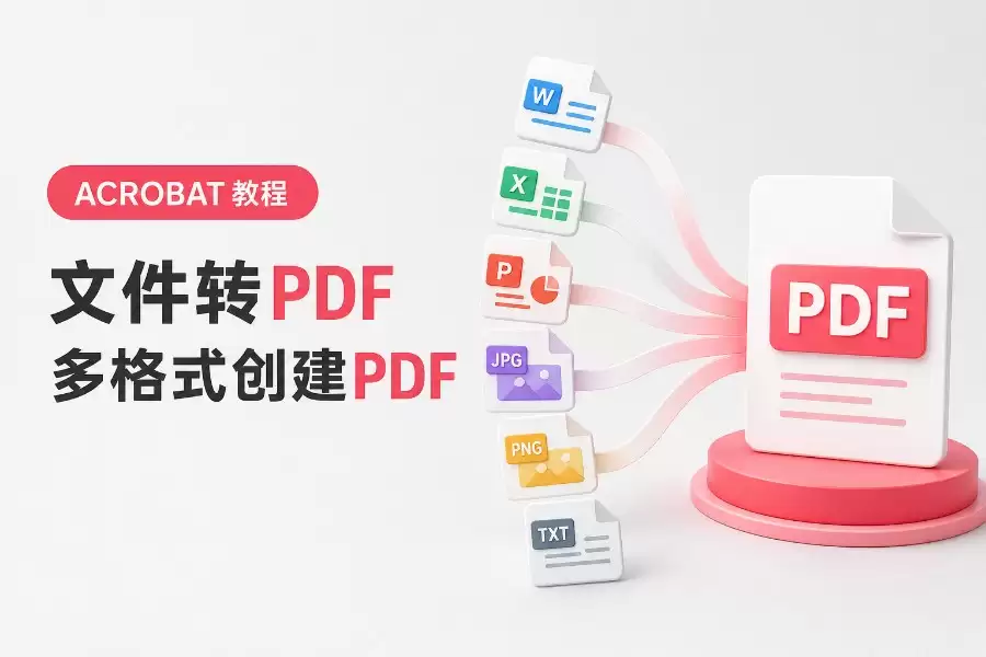 文件转PDF：Adobe Acrobat多格式文件创建PDF教程