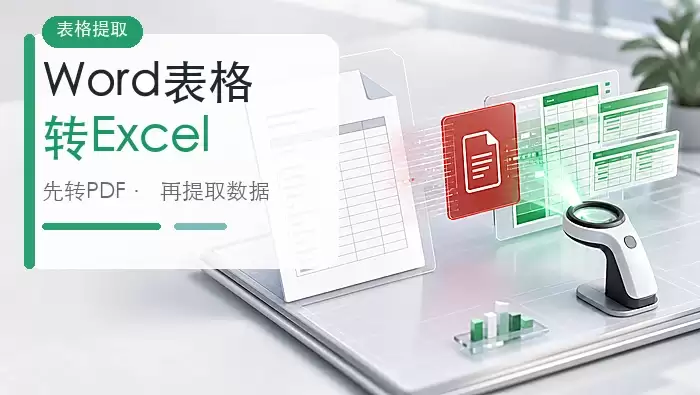 Word表格怎么转Excel？先转PDF再提取数据的方法
