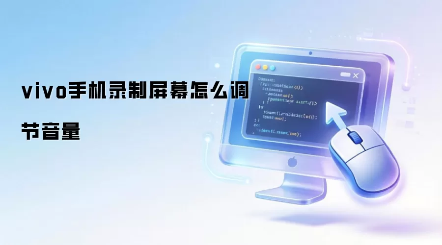 vivo手机录制屏幕怎么调节音量