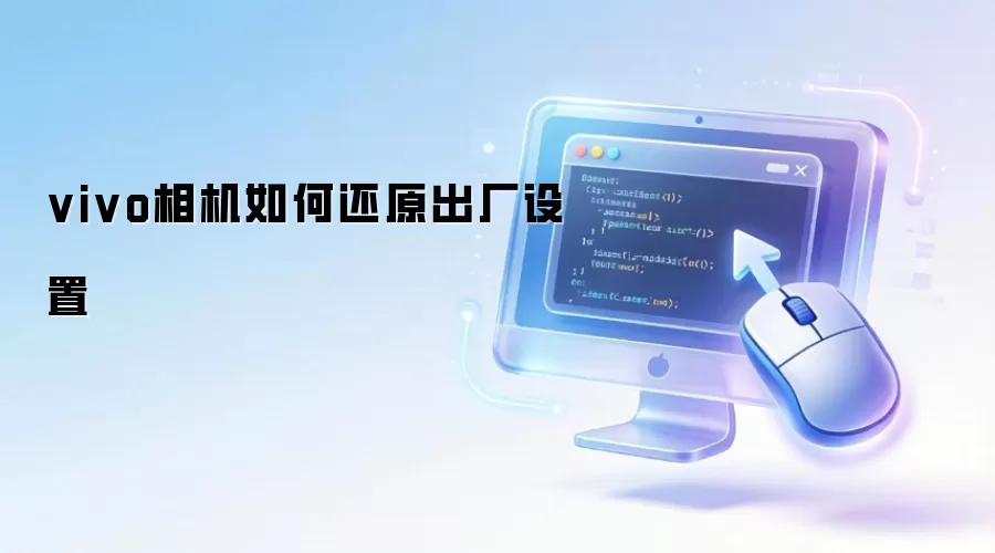 vivo相机如何还原出厂设置