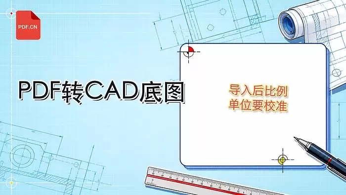 PDF图纸怎么转成CAD可用底图？导入后如何校准比例？