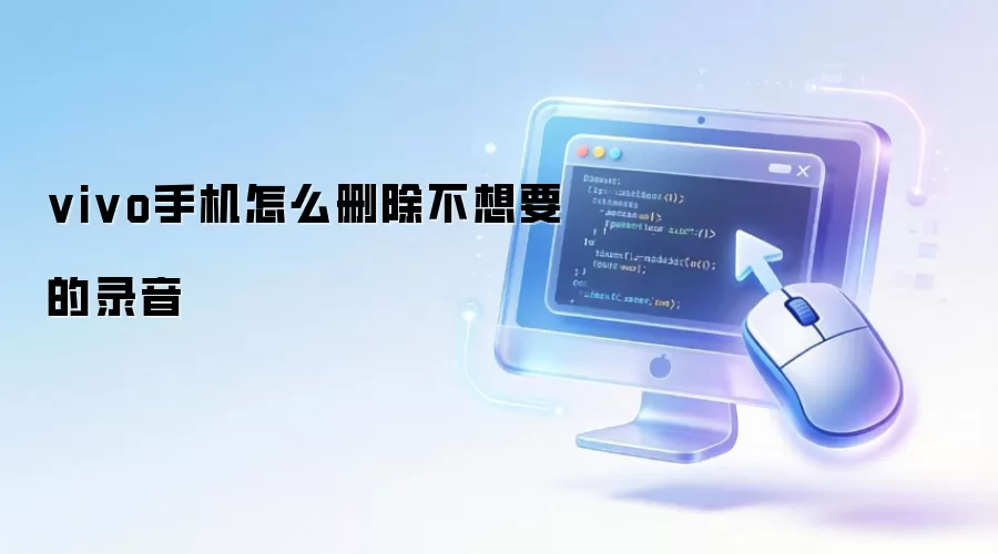 vivo手机怎么删除不想要的录音