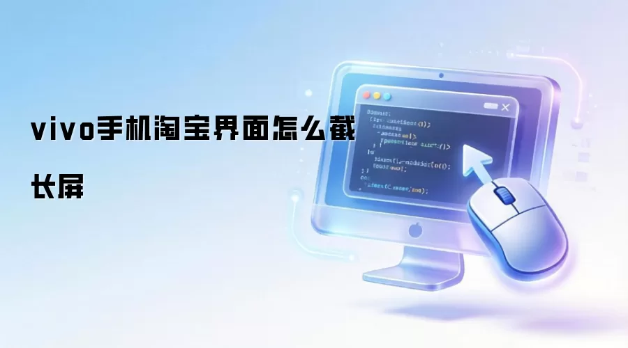 vivo手机淘宝界面怎么截长屏