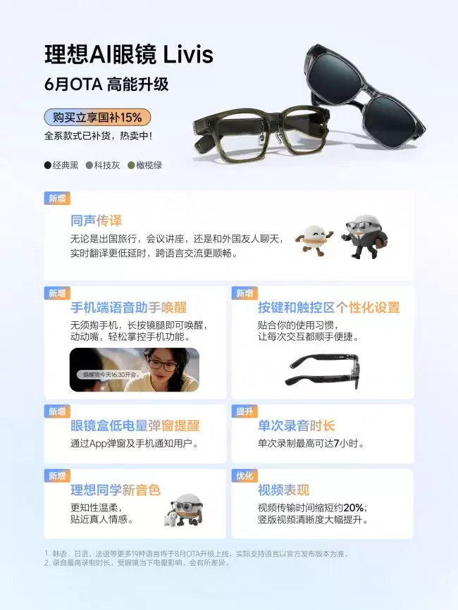 理想AI眼镜Livis