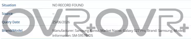 旗下首款 S Pro 智能手机：三星 Galaxy S27 Pro 现身 GSMA 数据库