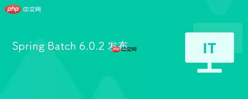 Spring Batch 6.0.2 发布