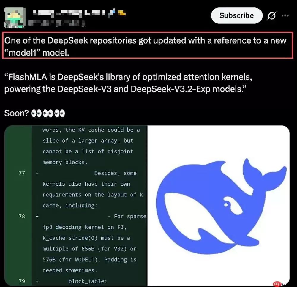 DeepSeek 开源代码仓库出现神秘标识符“MODEL1”
