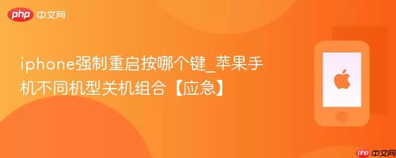 iphone强制重启按哪个键_苹果手机不同机型关机组合【应急】