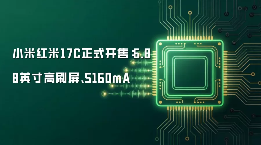 小米红米17C正式开售:6.88英寸高刷屏、5160mA