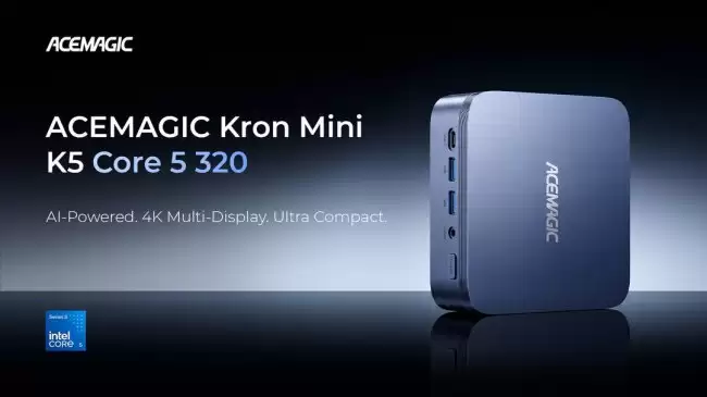 ACEMAGIC 公布 Kron Mini K5 迷你主机 搭载酷睿 5 320 "Wildcat Lake"