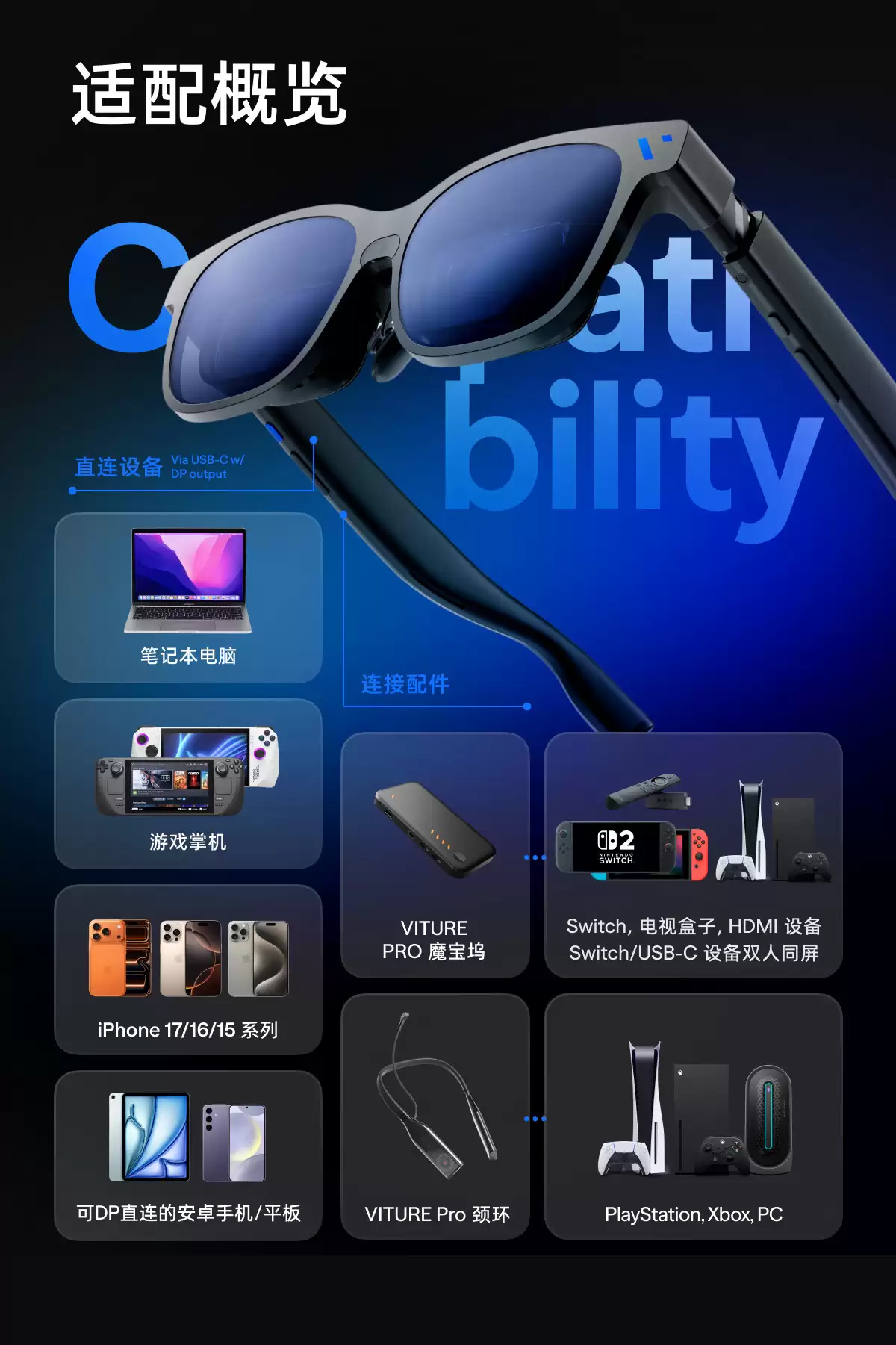 58° FOV + 9 档无极电致变色:VITURE Beast XR 智能眼镜 2646 元国补新低