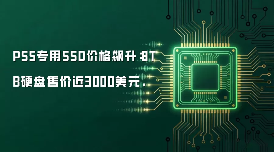 PS5专用SSD价格飙升:8TB硬盘售价近3000美元,