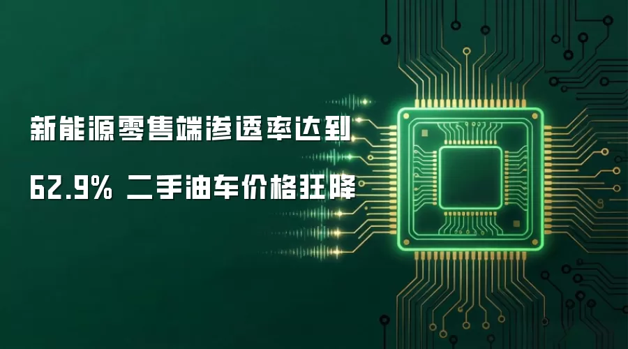 新能源零售端渗透率达到62.9% 二手油车价格狂降