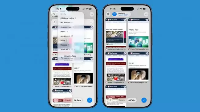 初识 iOS 27 版 SafariAI 标签页管理、扩展定制与网页监控功能