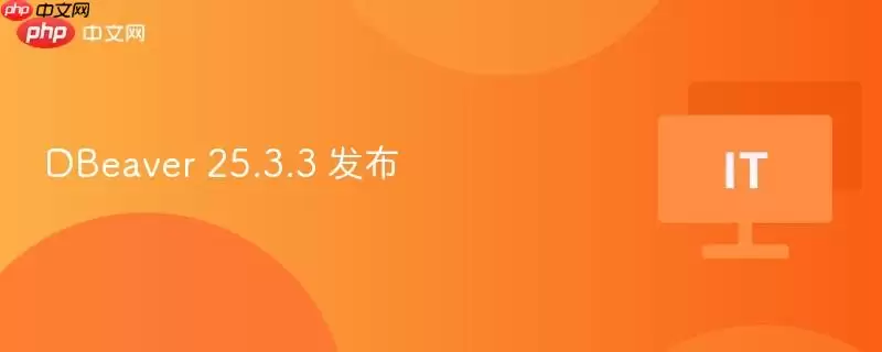 DBeaver 25.3.3 发布