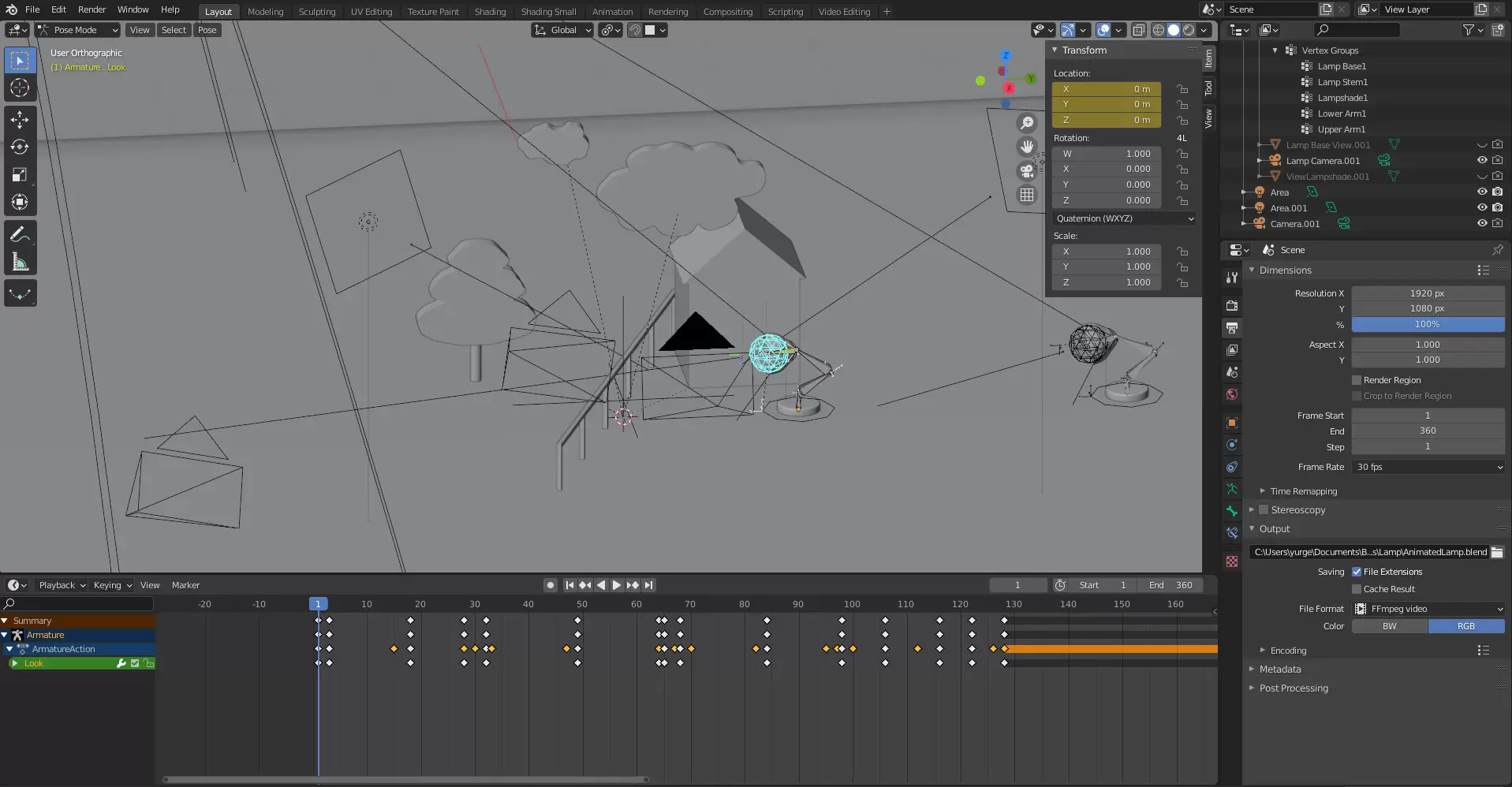 Blender 3D动画制作入门：绑定、关键帧、灯光与渲染全流程