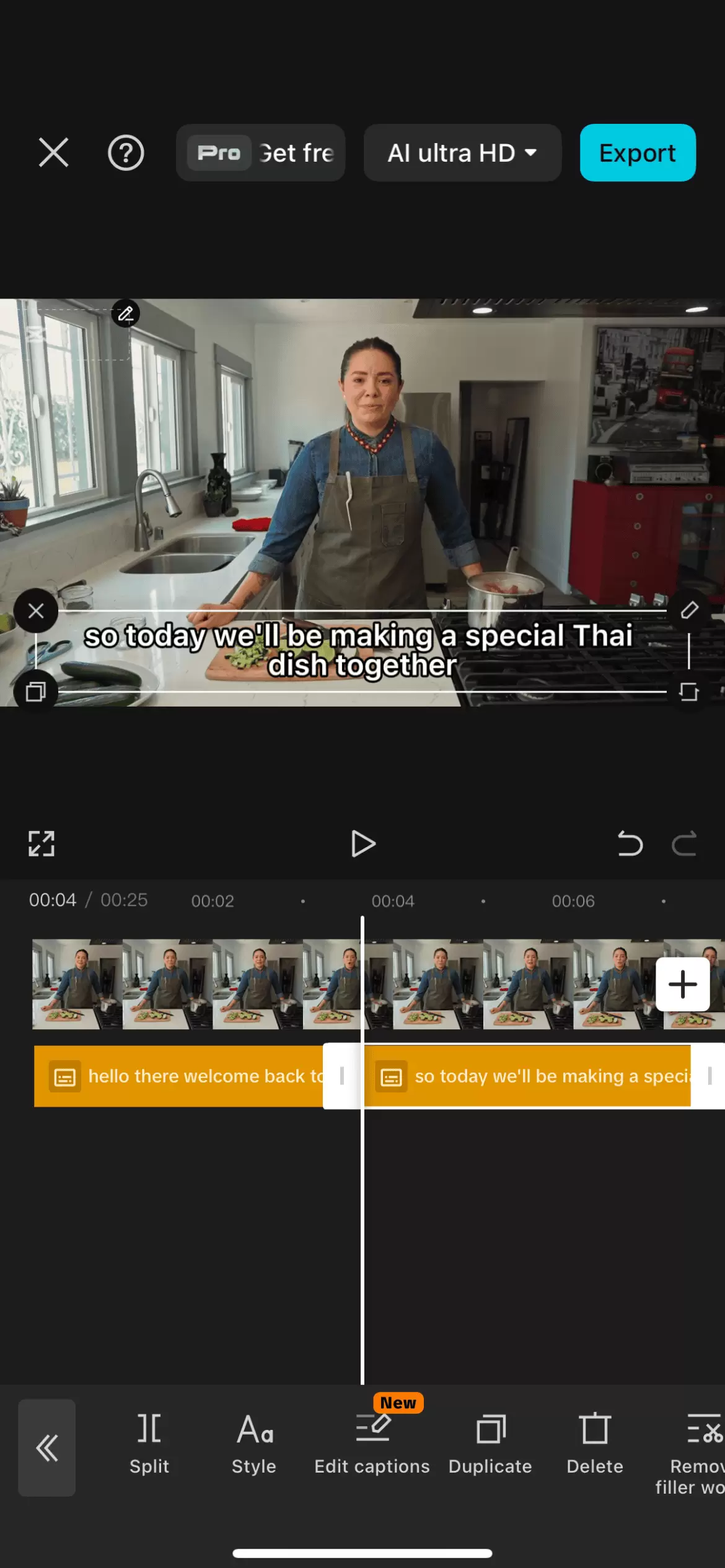 手机剪辑里的字幕和文本入口，适合在口播或步骤说明完成后统一添加。