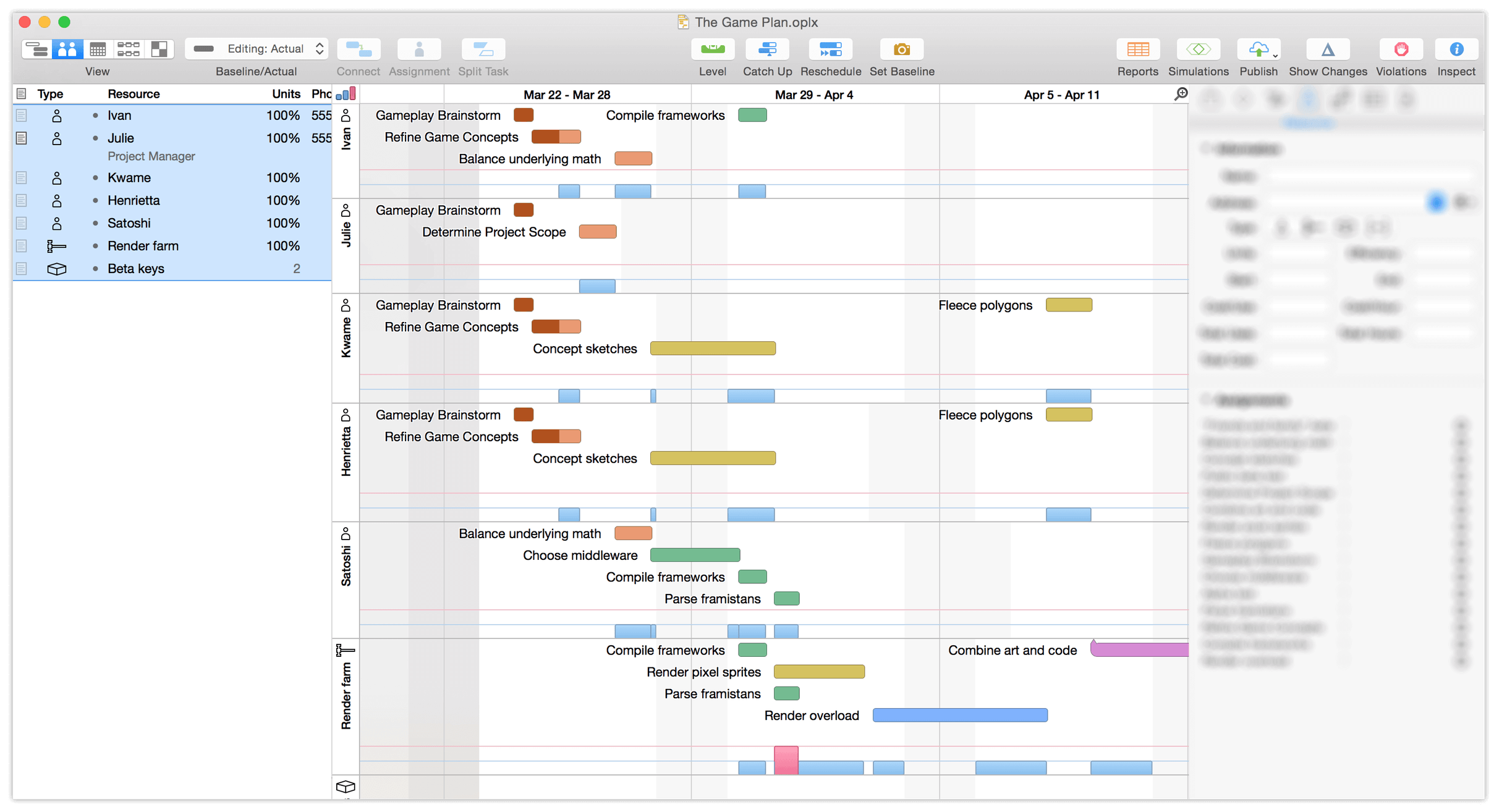 OmniPlan 3 Resource View 真实界面