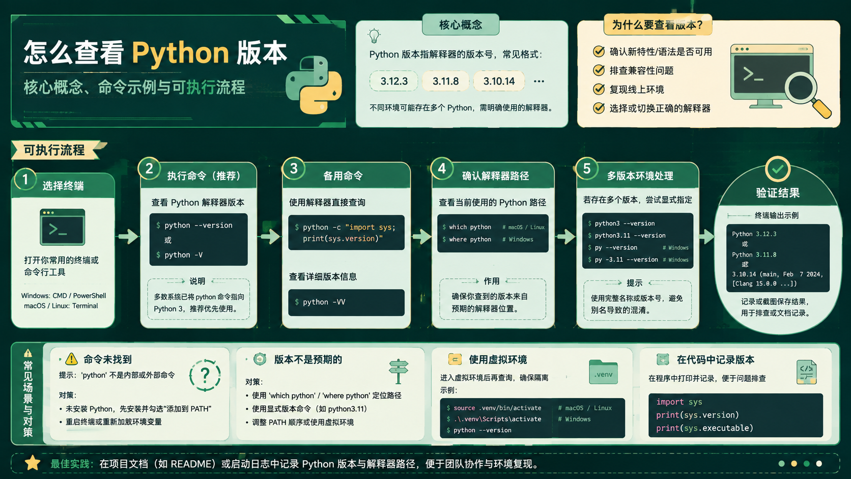 怎么查看python版本核心流程图