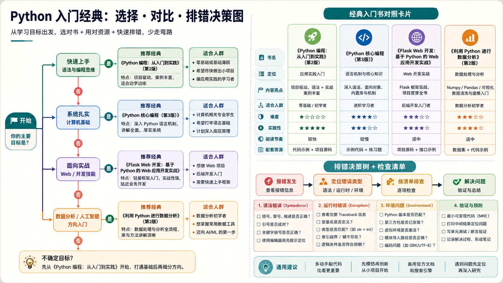 python入门经典选择与排错决策图