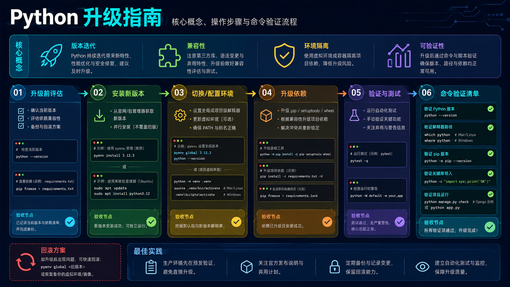 python升级核心流程图