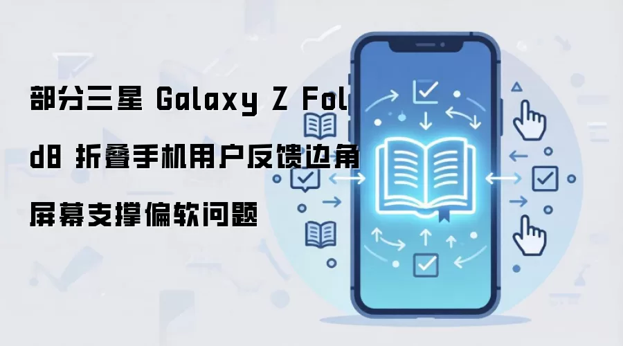 部分三星 Galaxy Z Fold8 折叠手机用户反馈边角屏幕支撑偏软问题