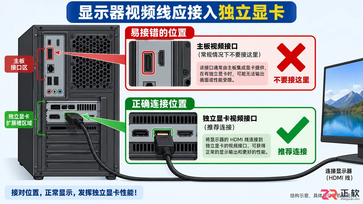 电脑换显卡后没画面怎么回事?供电与接口排查方法