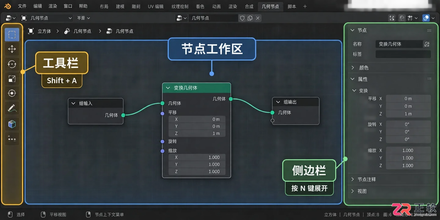 blender几何节点功能怎么用?入门操作教程