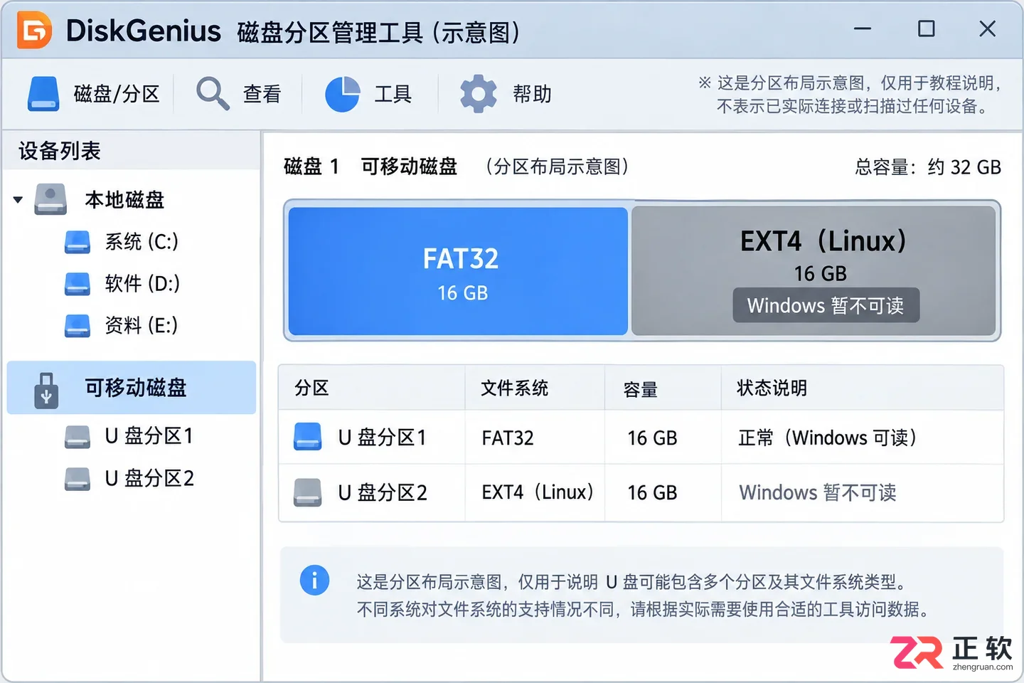 u盘分区后第二个分区不显示的解决方法及操作步骤