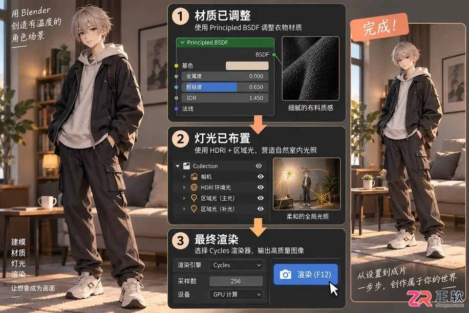 pmx模型怎么导入blender完整操作教程