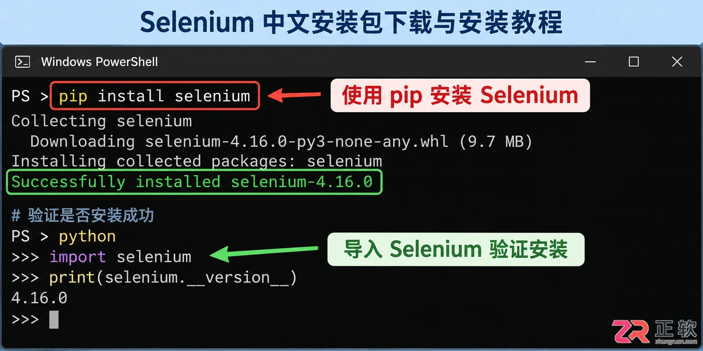 selenium中文安装包下载与安装教程