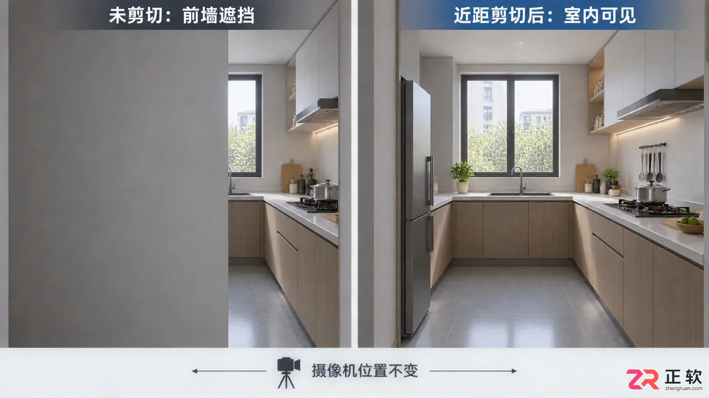 3dmax摄像机怎么穿透墙体?透墙渲染完整室内场景方法