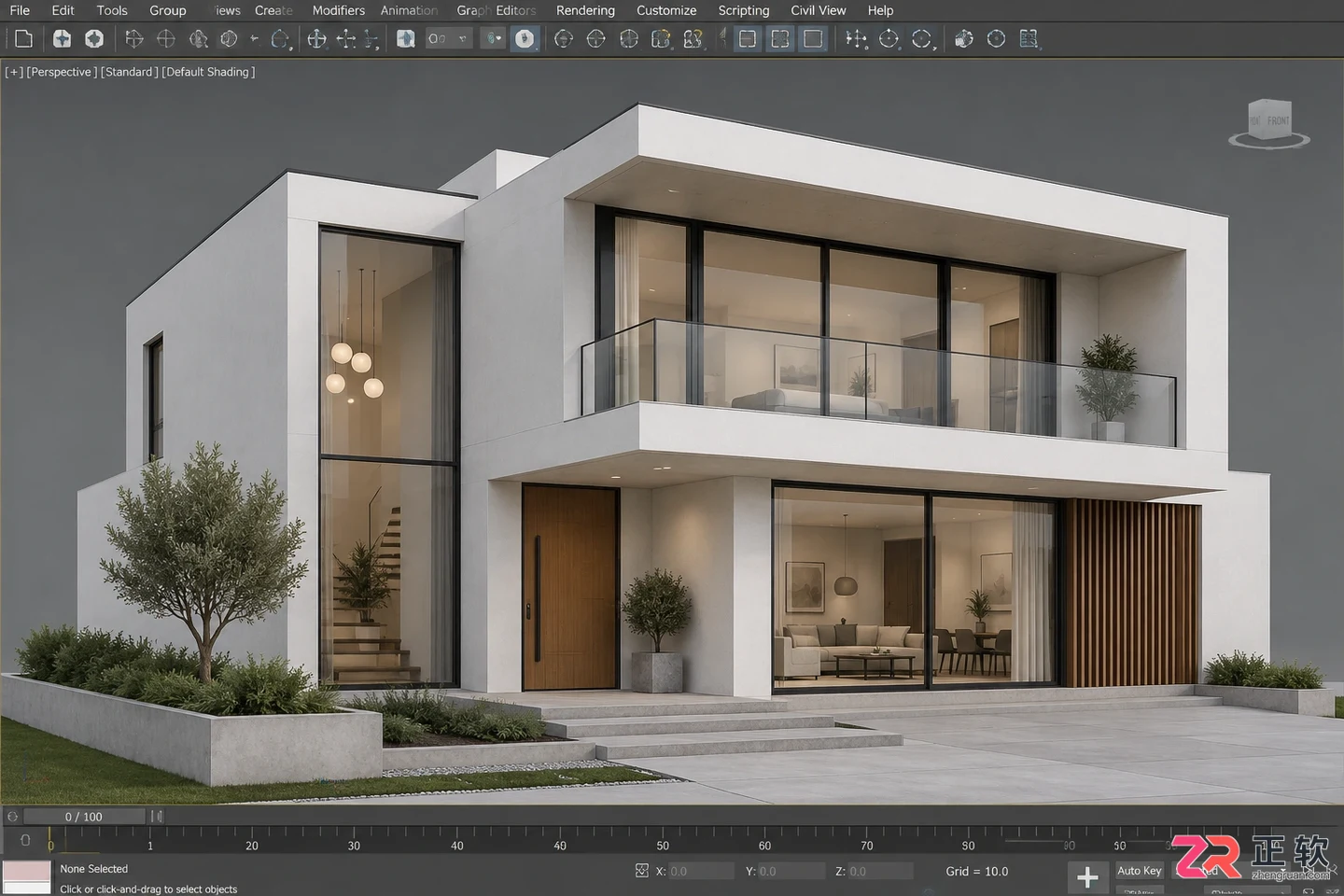 3dmax建筑建模步骤详解:从零开始完成房屋建模与效果图制作