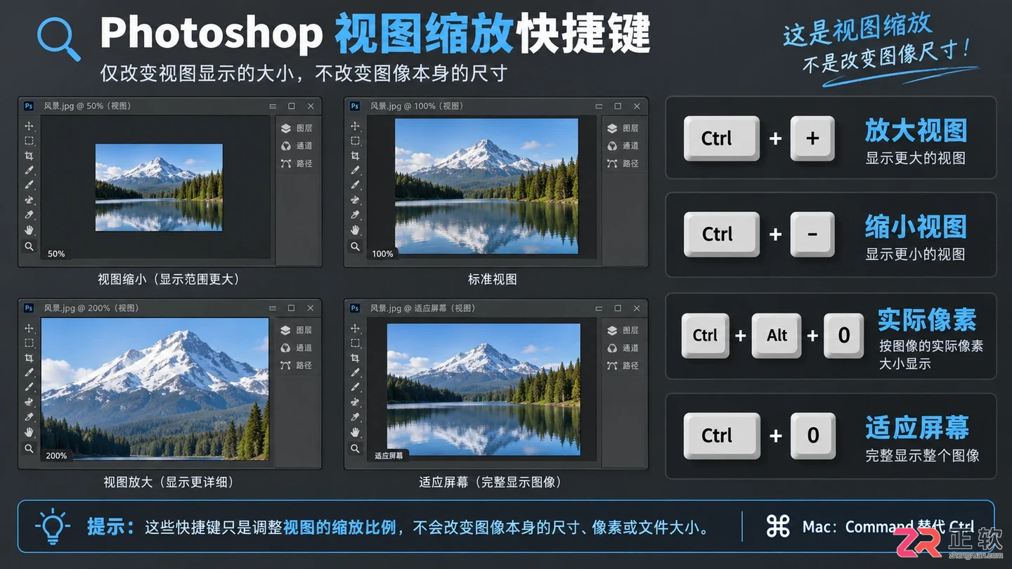 PS怎么放大缩小画布?Photoshop画布放大快捷键与设置方法