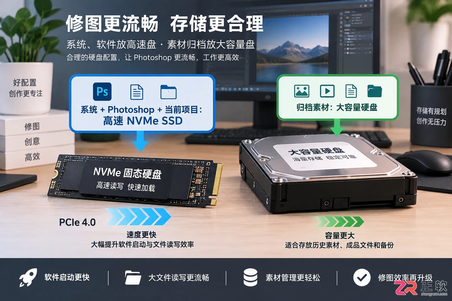 Photoshop修图电脑配置怎么选:台式机与笔记本配置建议