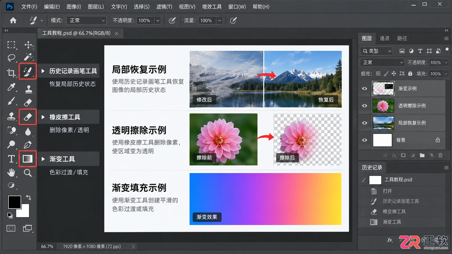 photoshop工具名称 ps工具箱的工具名称及图标