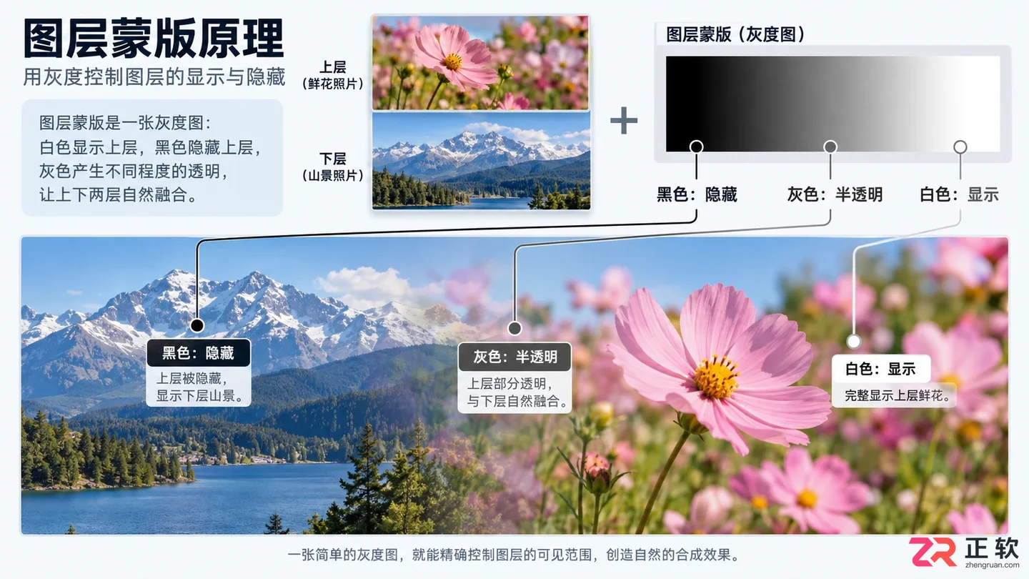 PS蒙版是什么?通俗理解其作用 原理及详细使用方法