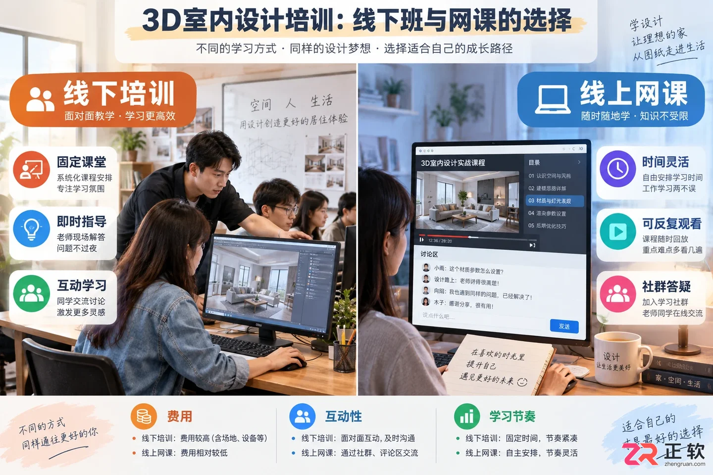 3dmax室内设计培训班去哪里学？课程 费用与自学教程指南
