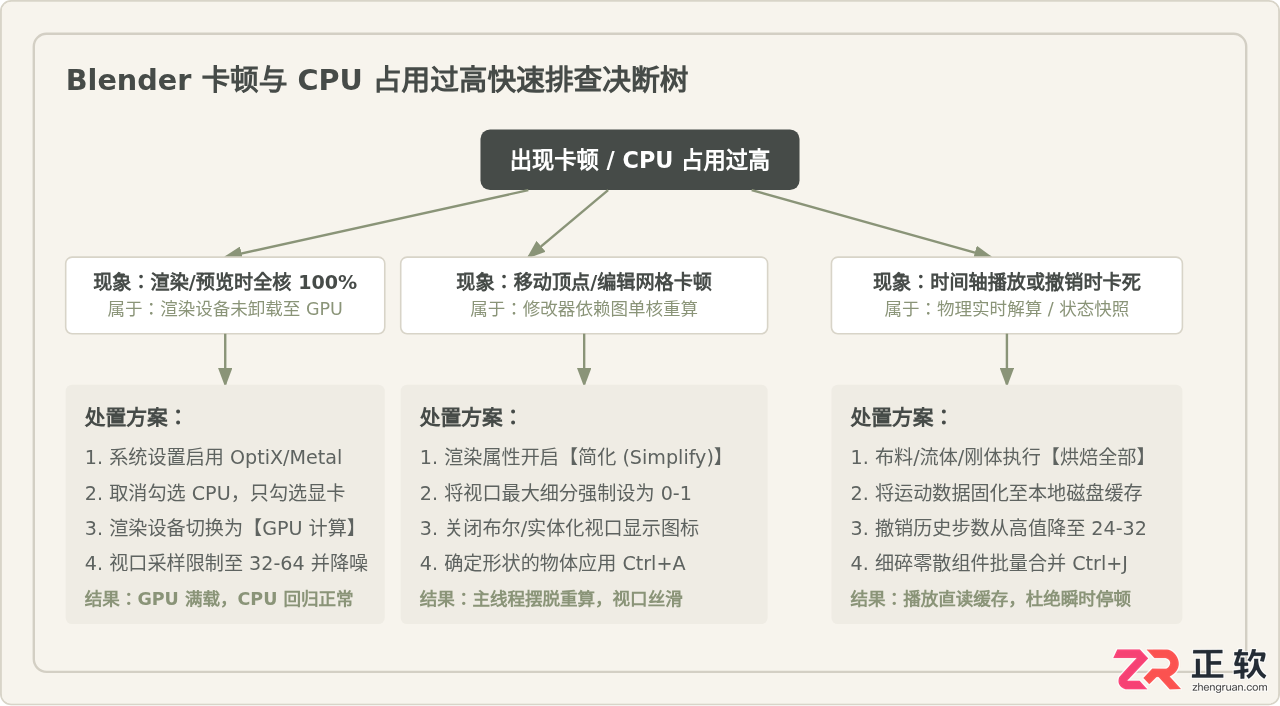 Blender卡顿,CPU占用过高怎么解决最有效