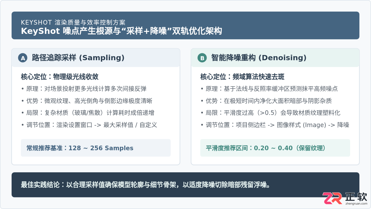 keyshot渲染噪点太多怎么办？采样值与降噪设置方法