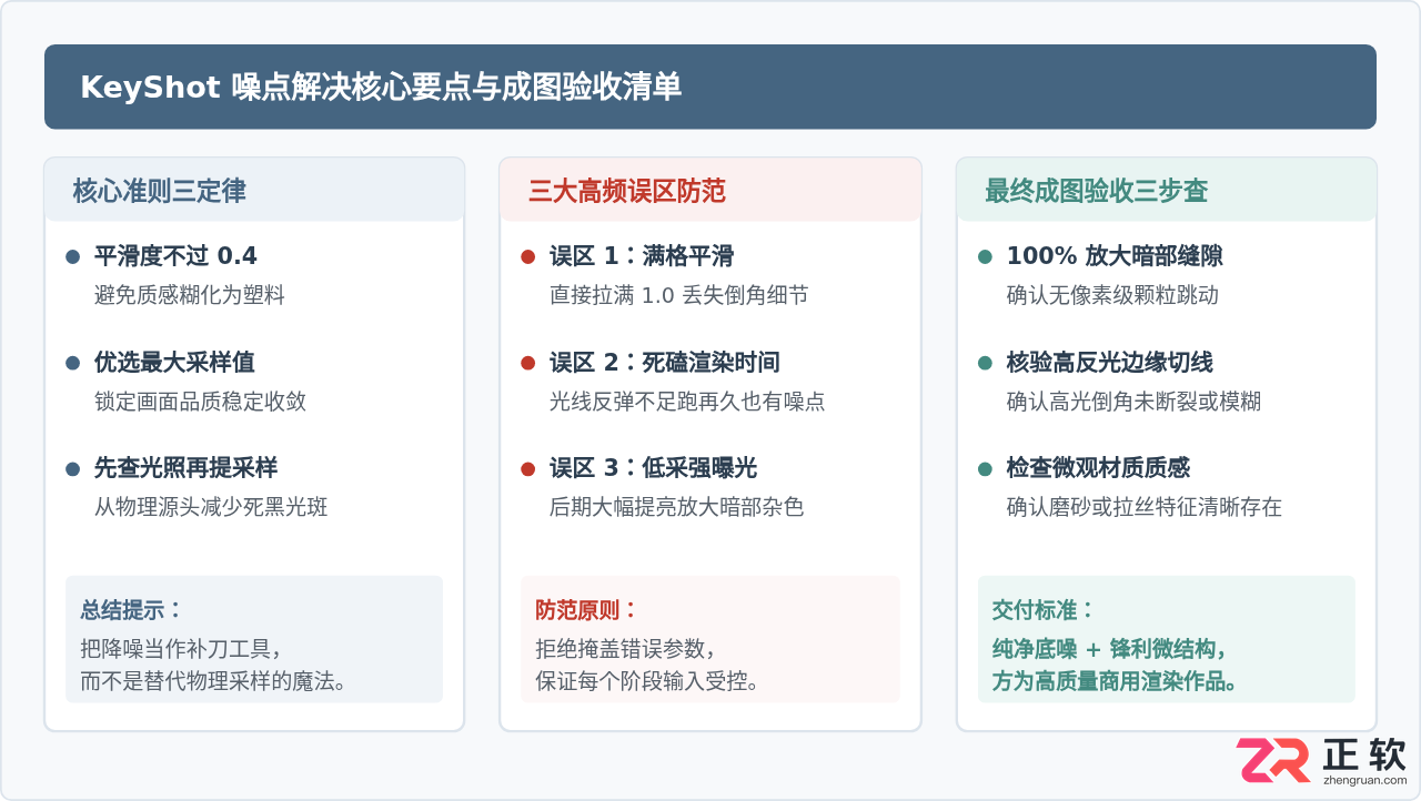 keyshot渲染噪点太多怎么办？采样值与降噪设置方法
