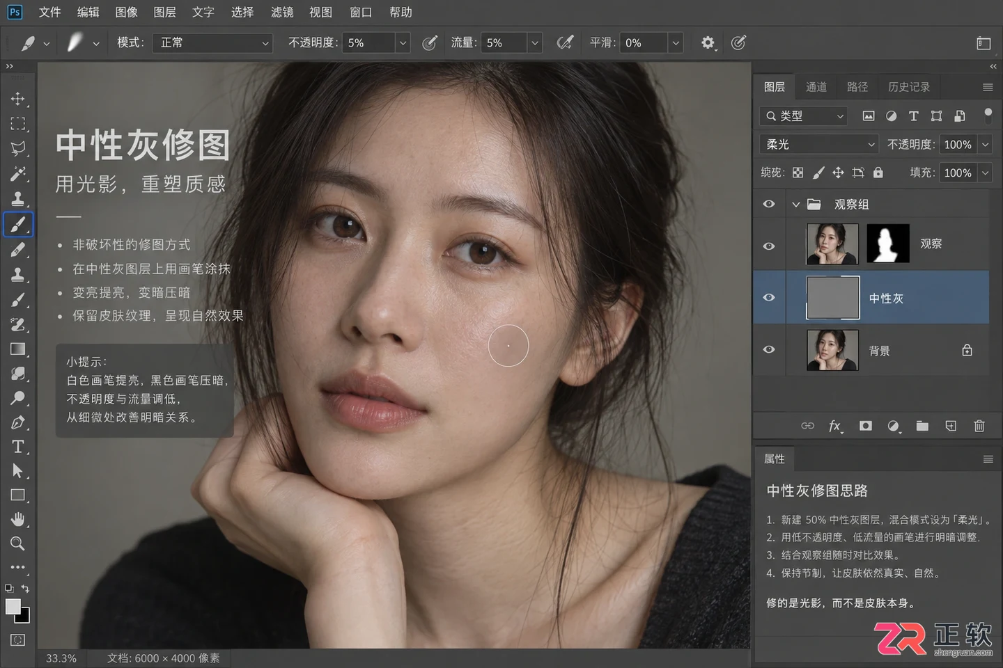 Photoshop修图高手进阶教程:人像精修实用技巧