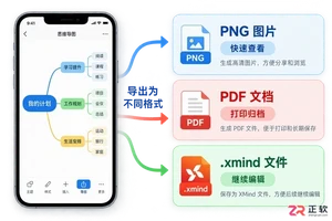 XMind手机版支持导出哪些格式?怎么分享文件