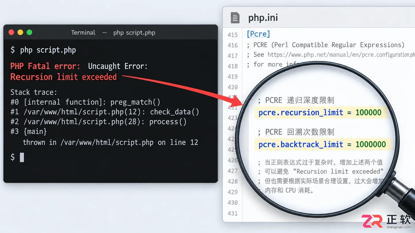 解决PHP递归报错:max_nesting_level限制与内存溢出处理