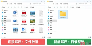 Bandizip解压后文件乱成一堆?记得用智能解压