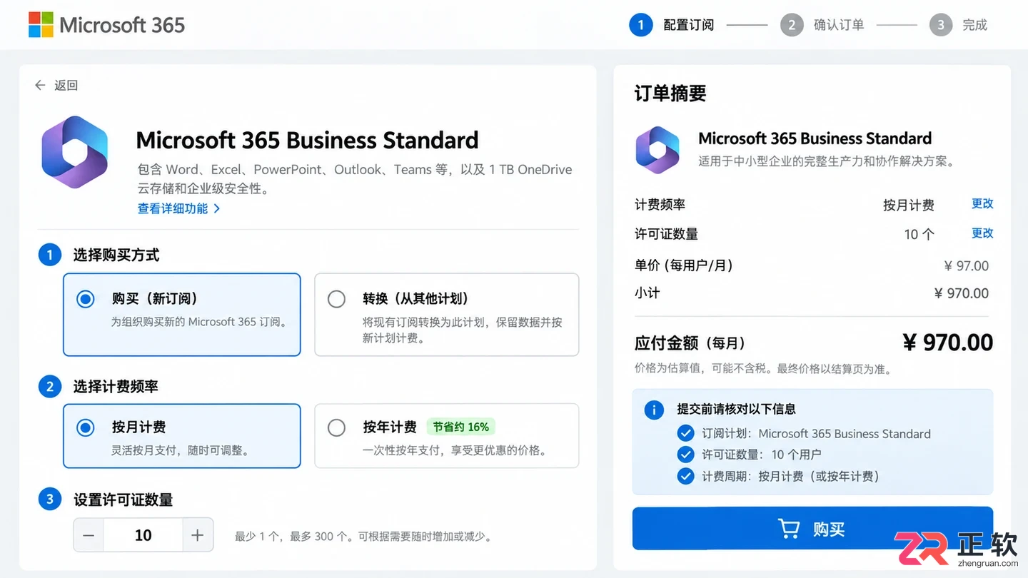Microsoft365商业版怎么从试用转成付费订阅